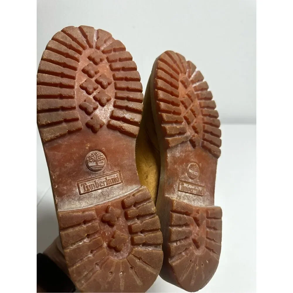 Timberland 6 Inch Boots 12909 Wheat Nubuck Premium Waterproof Men's Sz 5 M - Picture 9 of 12